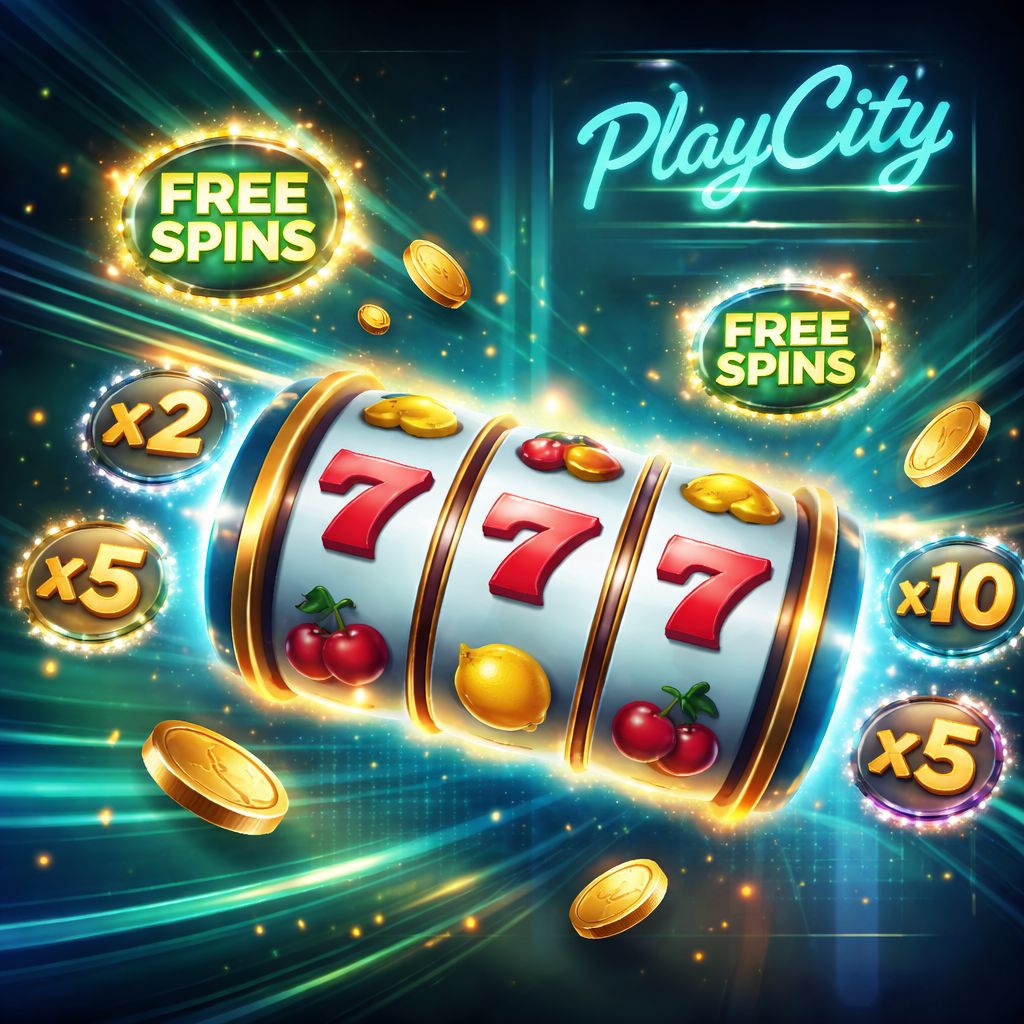 Tipos de bonos PlayCity incluyendo giros gratis e igualaciones de depósito