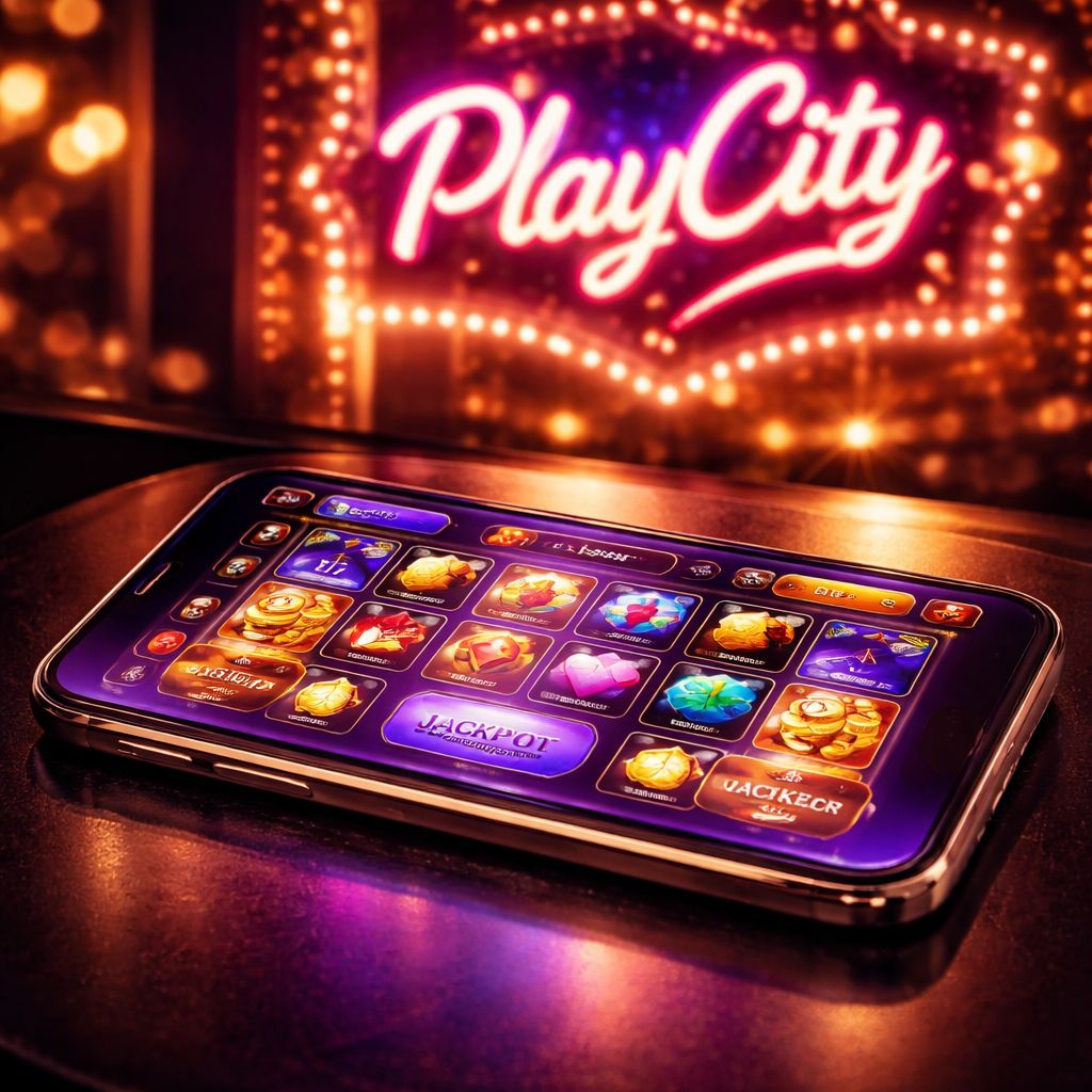 Interfaz de la app móvil PlayCity en dispositivos Android y iOS